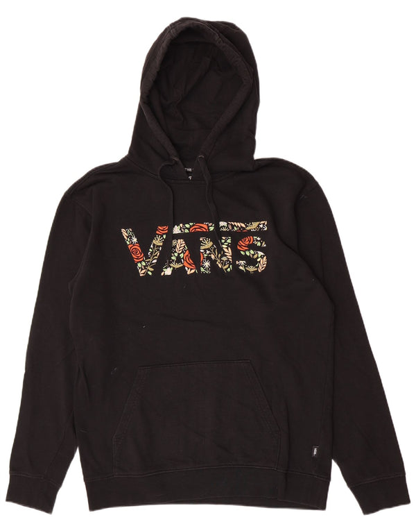 Vans Mens Graphic Hoodie Jumper Medium Black Cotton