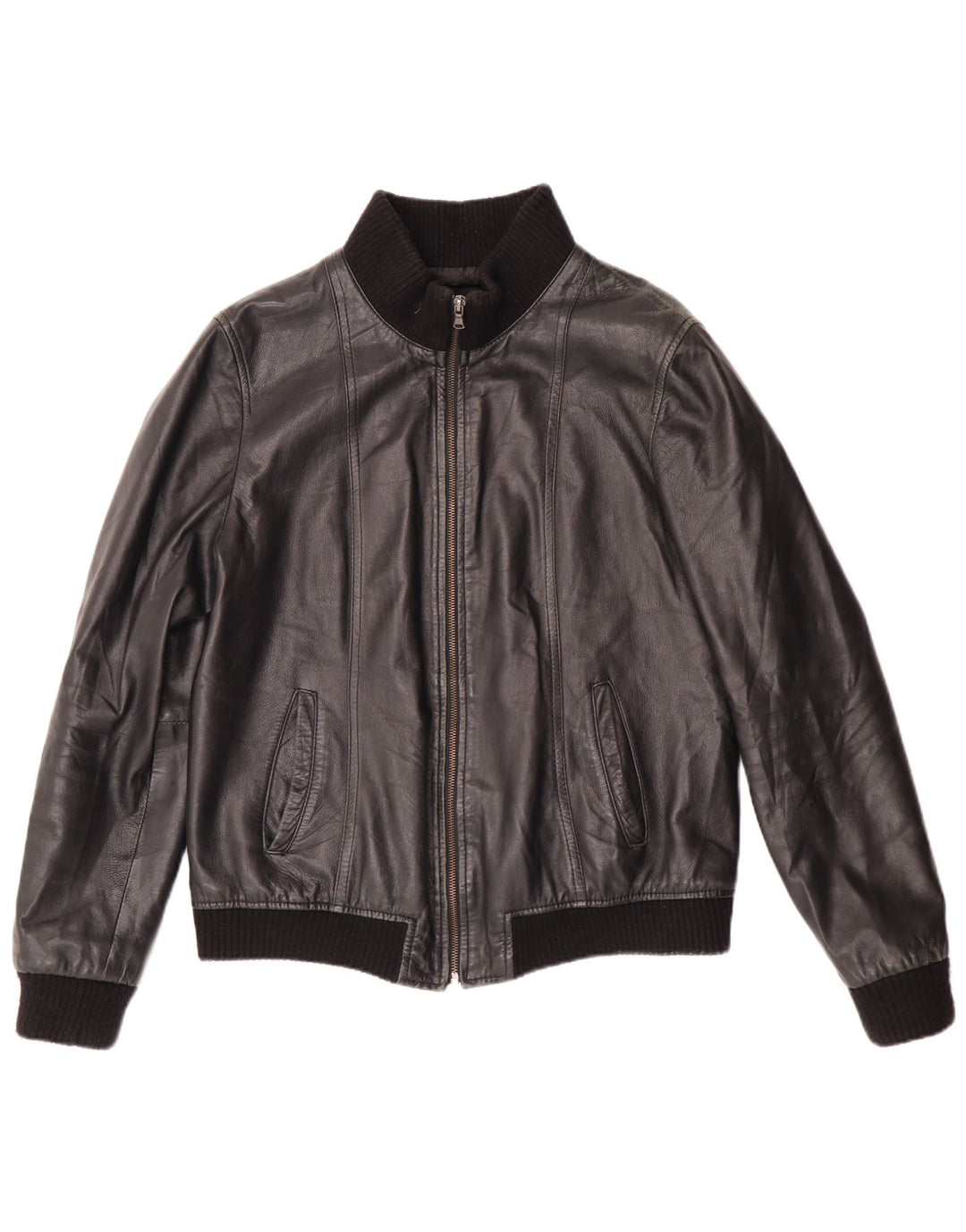 Talenti Womens Leather Jacket UK 14 Large Black