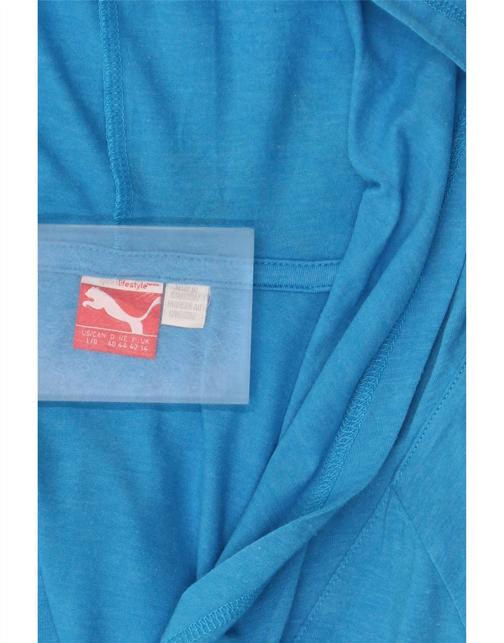 PUMA Womens Hooded Top Long Sleeve UK 14 Large Blue