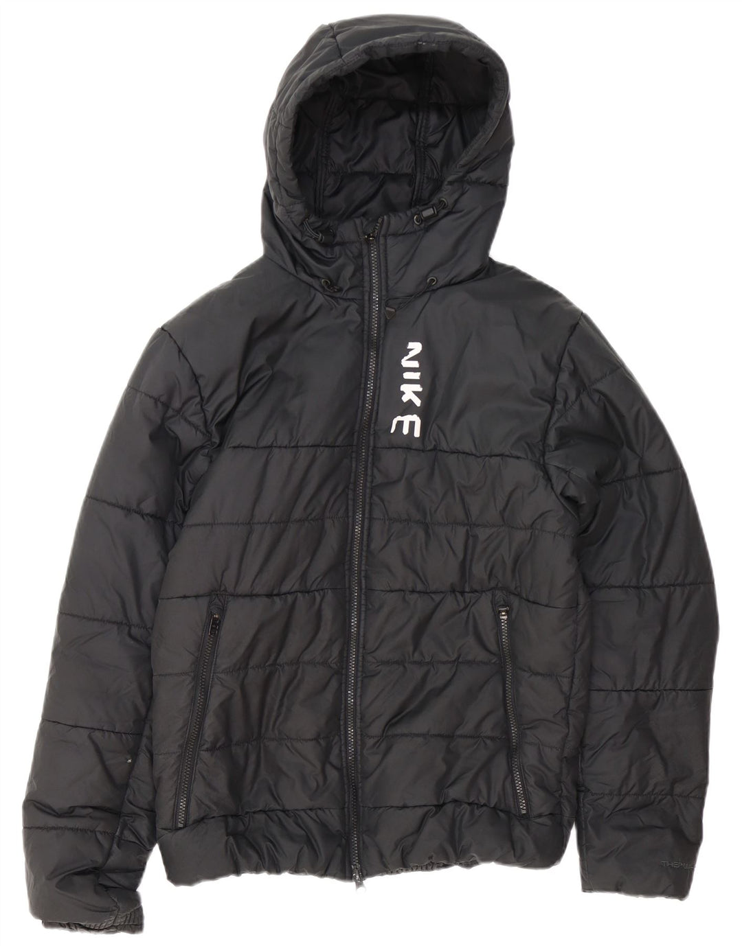 Nike Mens Therma-Fit Hooded Padded Jacket UK 38 Medium Black Polyester