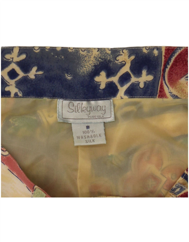 Vintage Womens Pegged Chino Shorts W28 Medium Multicoloured Patchwork Silk