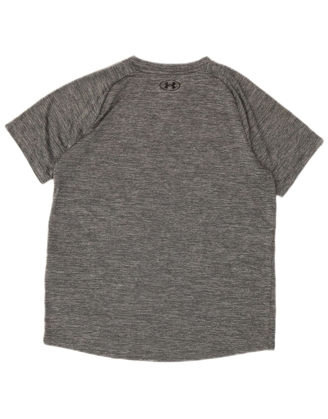 Under Armour Boys T-Shirt Top 11-12 Years Large Grey Flecked Polyester