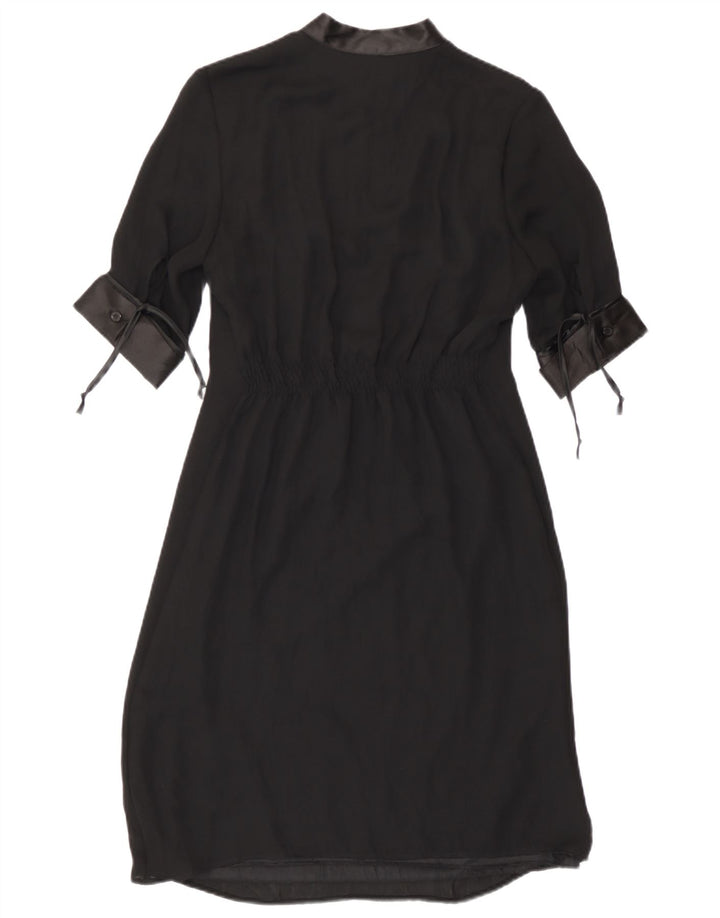 Benetton Womens Sheath Dress UK 6 XS Black Polyester