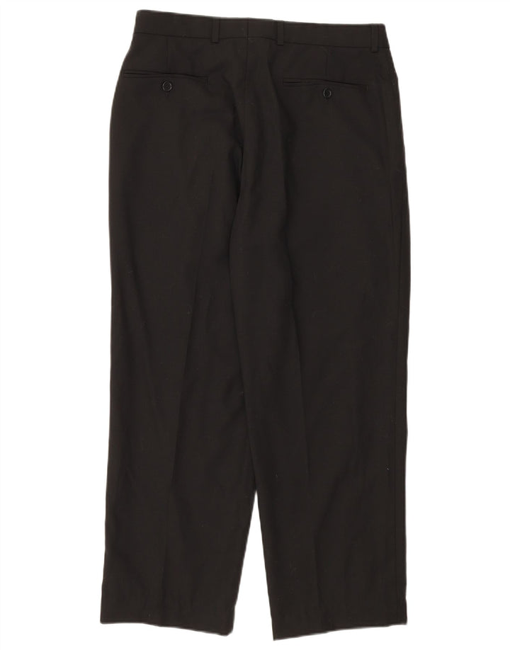 Marks & Spencer Mens St. Michael Pegged Suit Trousers W32 L26 Black
