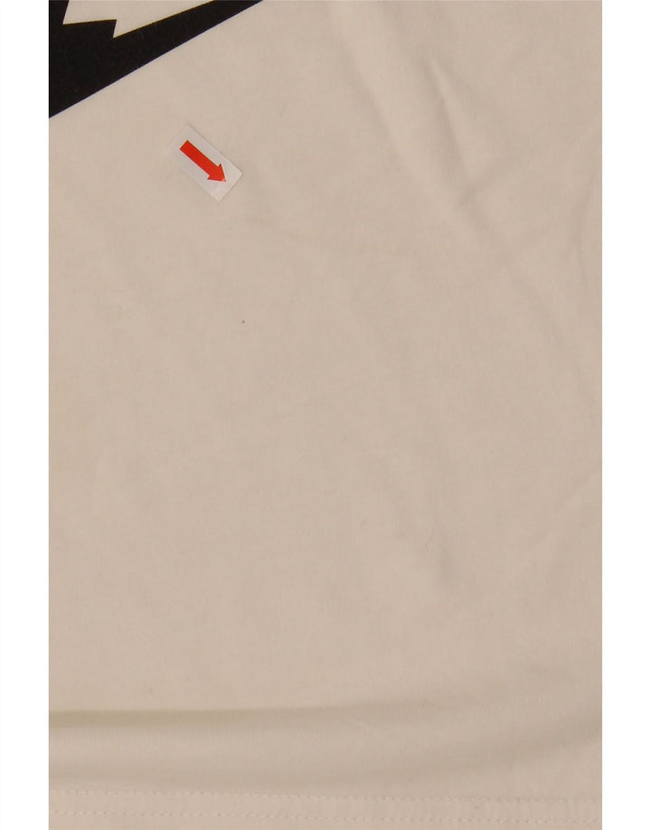 NIKE Womens Crop Graphic T-Shirt Top UK 14 Medium White Cotton