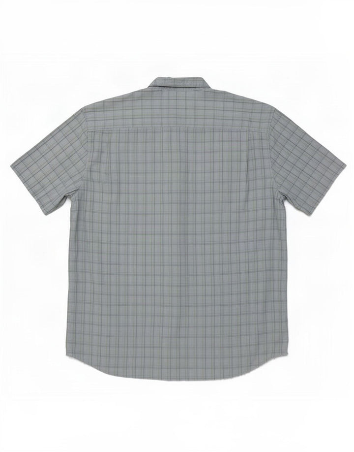 Wrangler Mens Short Sleeve Shirt 2XL Blue Check Cotton