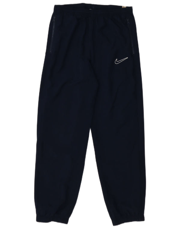Nike Boys Tracksuit Trousers Joggers 13-14 Years XL Navy Blue Polyester