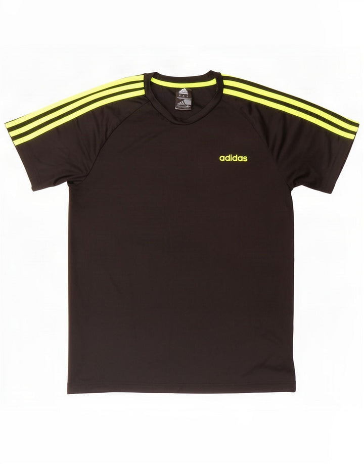 Adidas Mens Climalite T-Shirt Top Medium Black Polyester