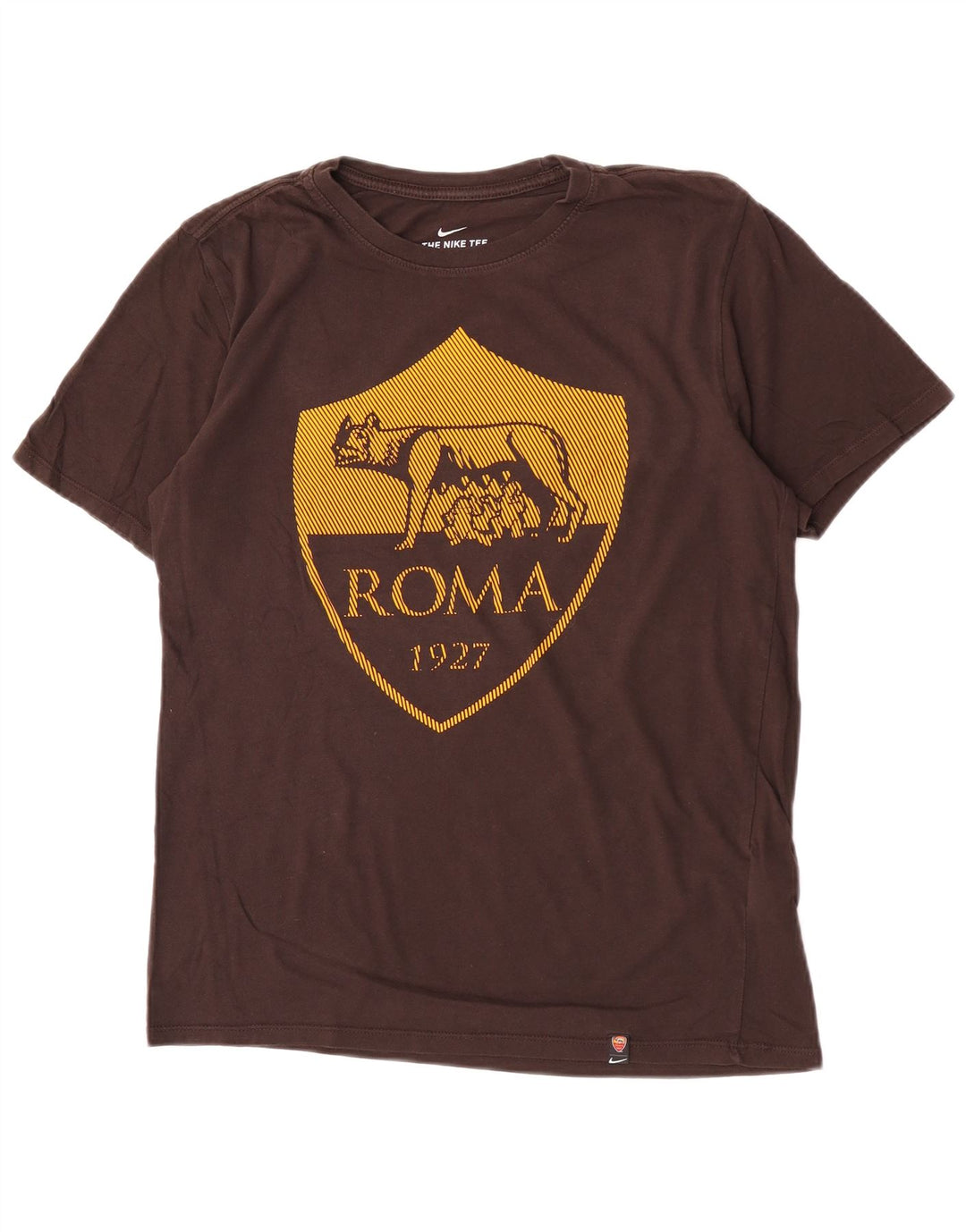 Nike Mens Roma Graphic T-Shirt Top Medium Brown Cotton