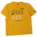 Puma Mens Graphic T-Shirt Top Medium Yellow