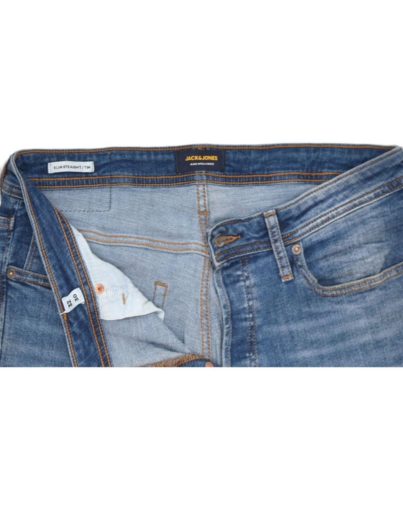 JACK & JONES Mens Straight Jeans W32 L30 Blue Cotton | Vintage | Thrift | Second-Hand | Used Clothing | Messina Hembry 