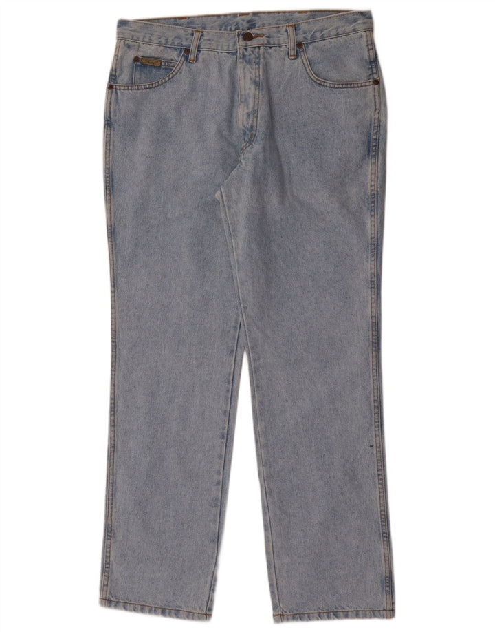 Wrangler Mens Straight Jeans W36 L30 Blue Cotton