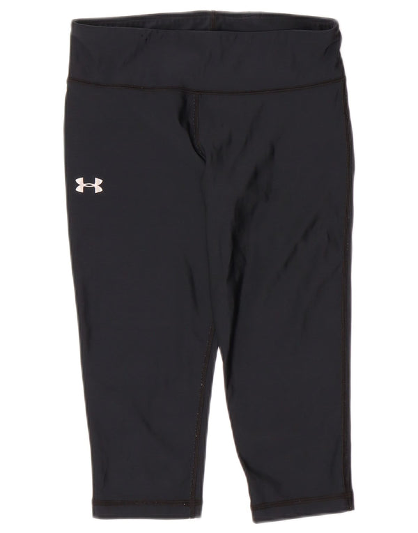 UNDER ARMOUR Womens Heat Gear Capri Leggings UK 8 Small  Navy Blue