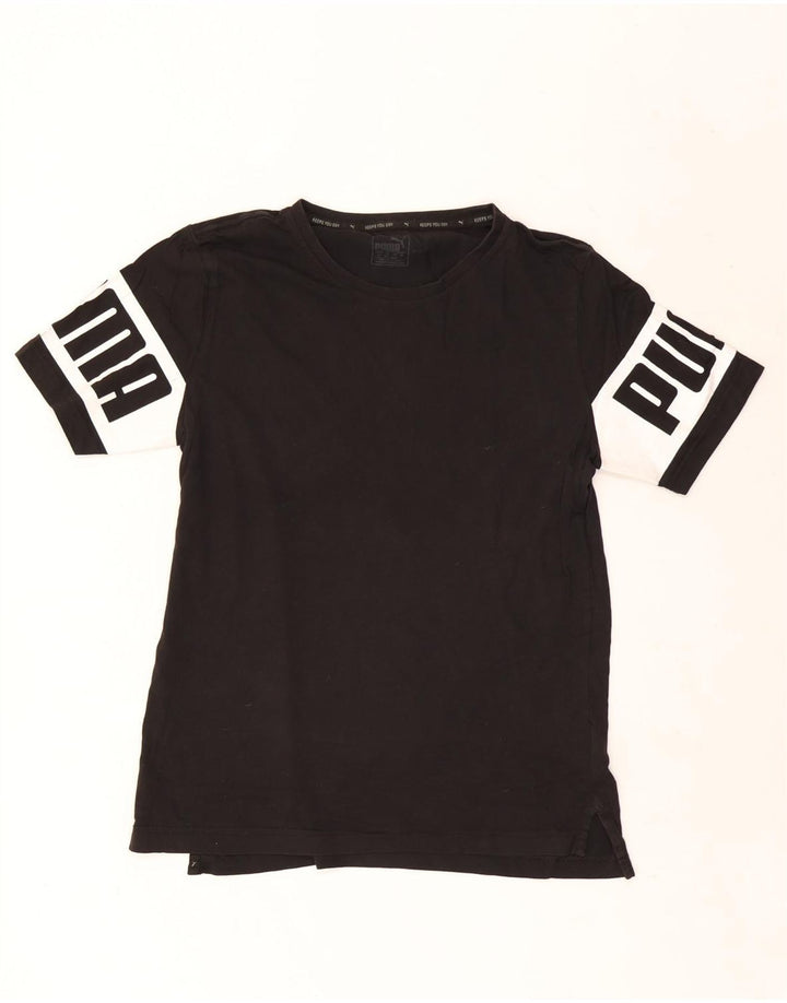 Puma Mens Graphic T-Shirt Top Small Black Cotton