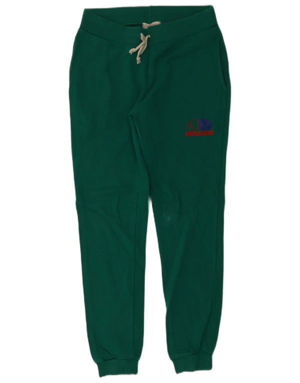 Americanino Mens Graphic Tracksuit Trousers Joggers Large Green Cotton