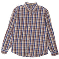 Eddie Bauer Mens Classic Fit Shirt Large Blue Check Cotton