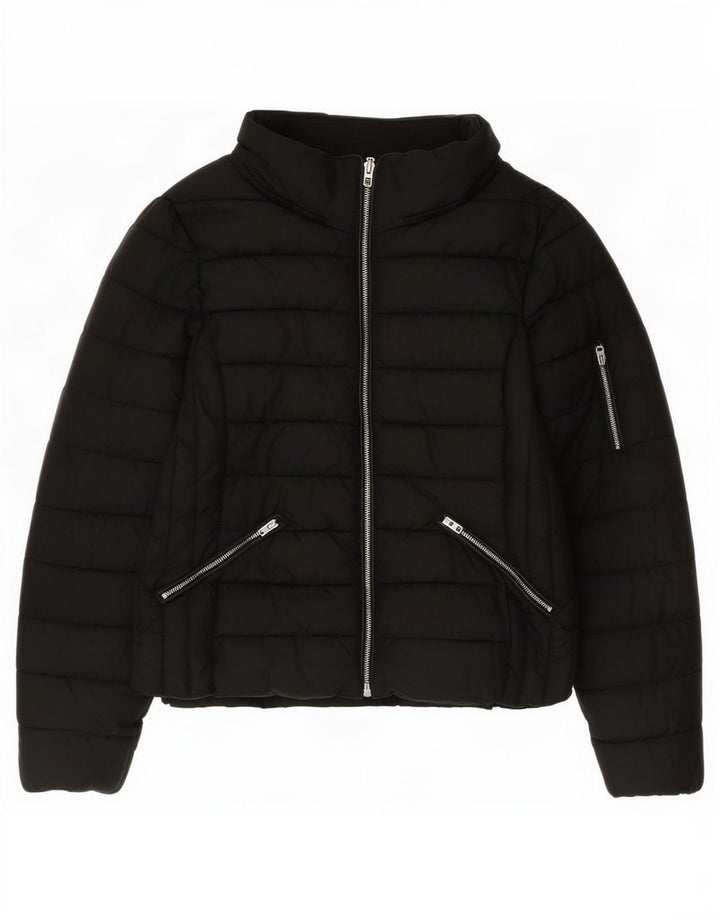 Zara Womens Trafaluc Padded Jacket UK 16 Large Black Nylon
