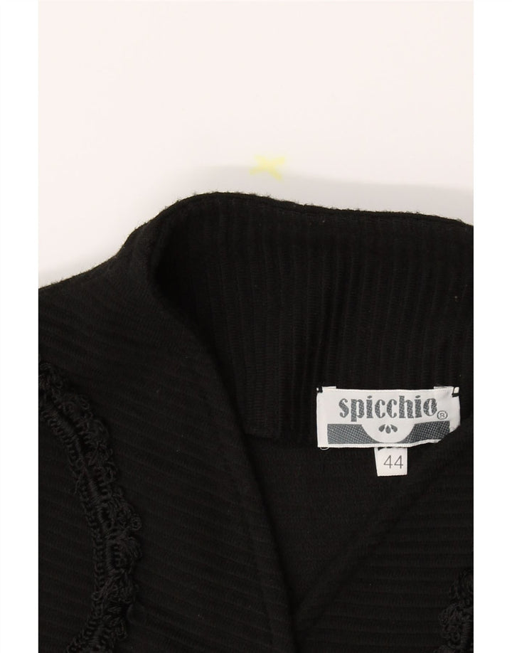 VINTAGE Womens Bolero Jacket EU 44 XL Black Wool Vintage Vintage and Second-Hand Vintage from Messina Hembry 