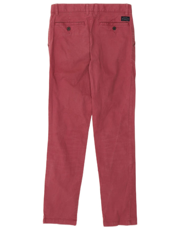 Jack Wills Mens Slim Chino Trousers W30 L31 Red Cotton