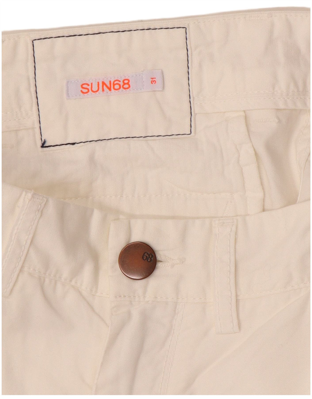 Sun68 Womens Chino Shorts W31 Medium White