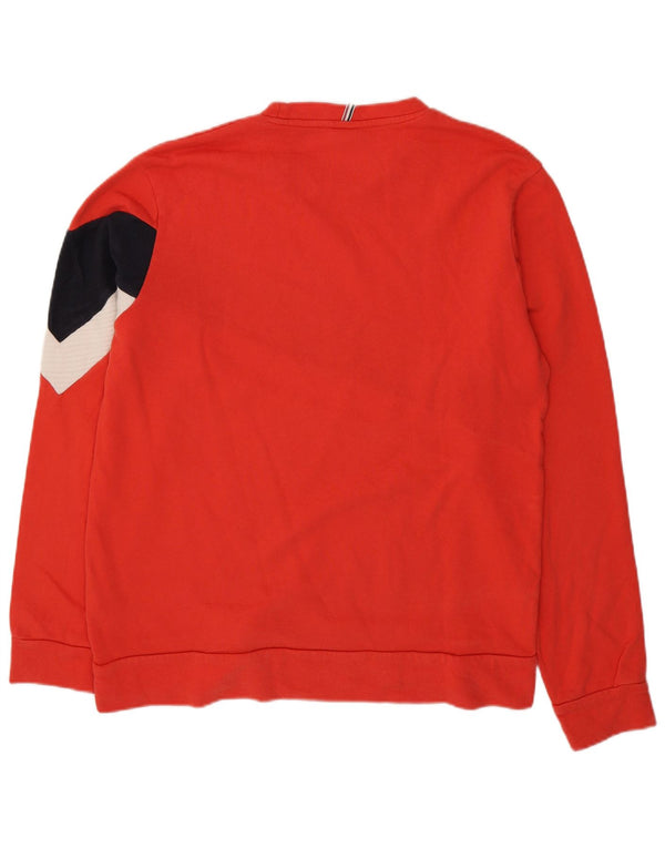 Jack & Jones Mens Sweatshirt Jumper XL Red Colourblock Cotton
