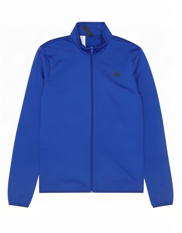 Adidas Boys Graphic Tracksuit Top Jacket 15-16 Years Blue Polyester