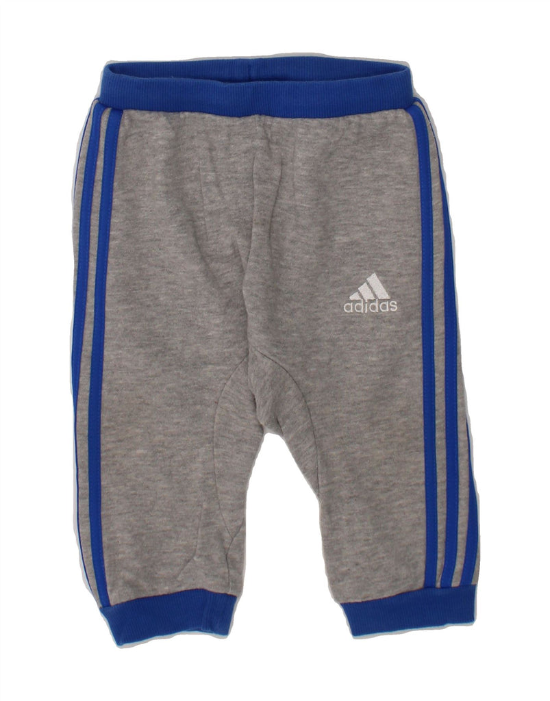 ADIDAS Baby Boys Joggers Tracksuit Trousers 6-9 Months Medium Grey Vintage Adidas and Second-Hand Adidas from Messina Hembry 