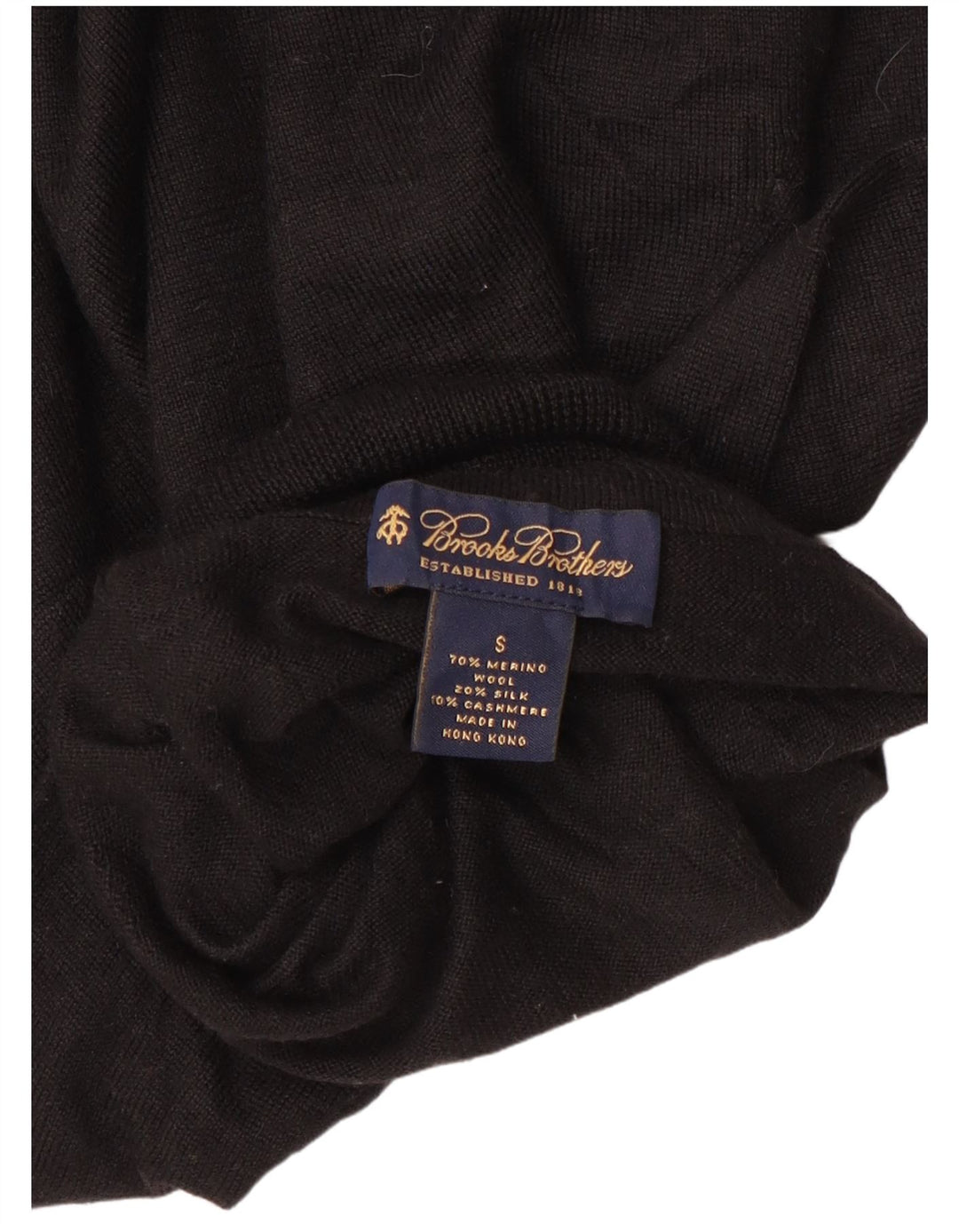 BROOKS BROTHERS Womens Roll Neck Jumper Sweater UK 10 Small Black