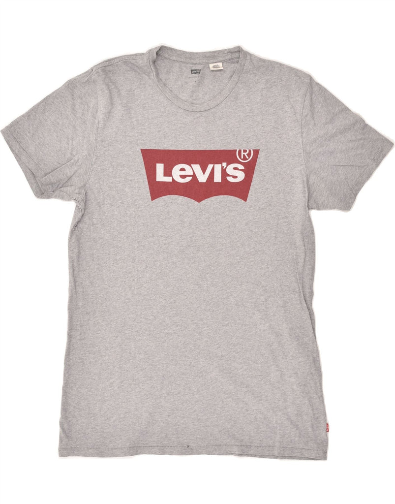 LEVI'S Mens Graphic T-Shirt Top Medium Grey Cotton | Vintage Levi's | Thrift | Second-Hand Levi's | Used Clothing | Messina Hembry 