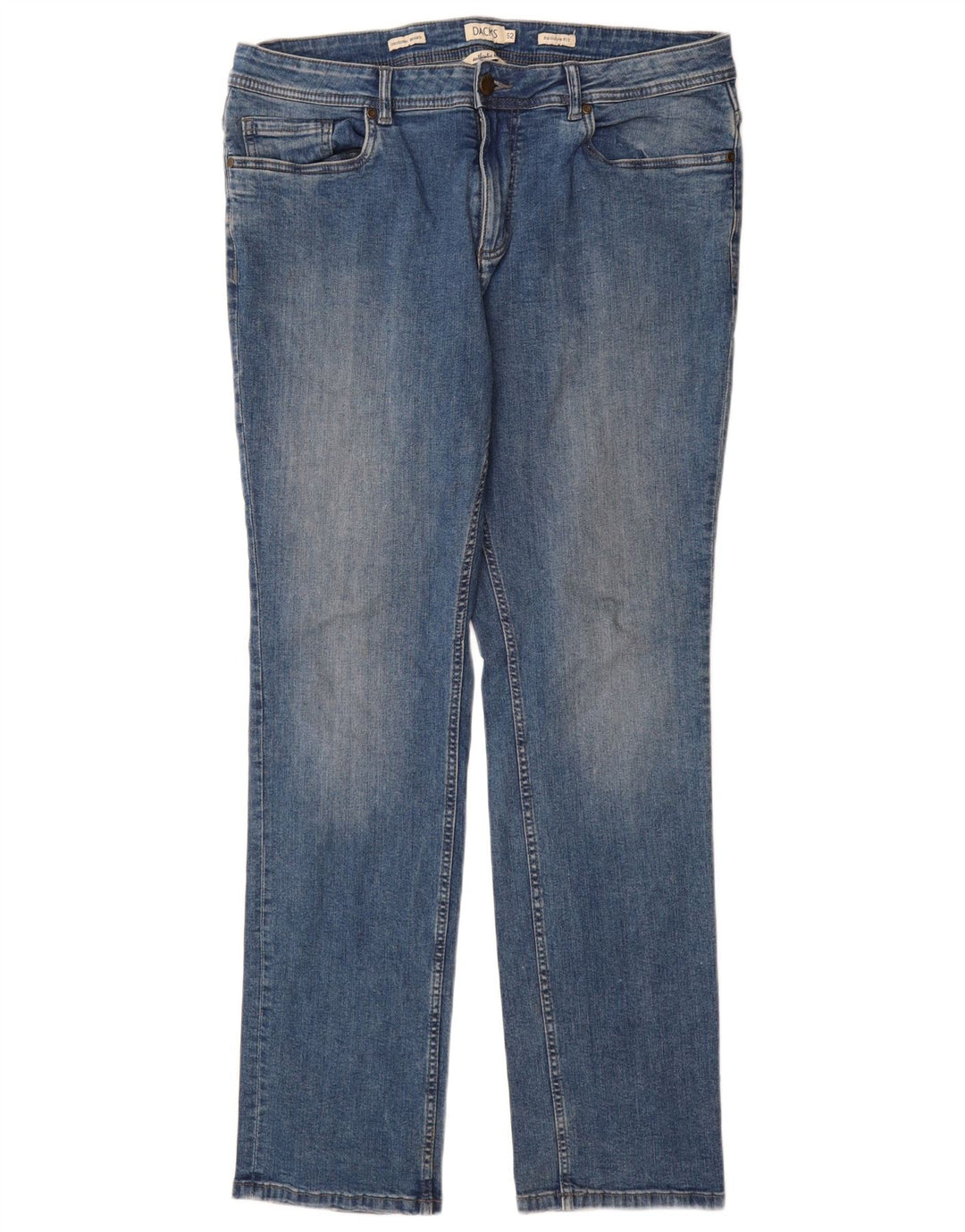 Dack's Mens Regular Fit Straight Jeans IT 52 XL W36 L33 Blue