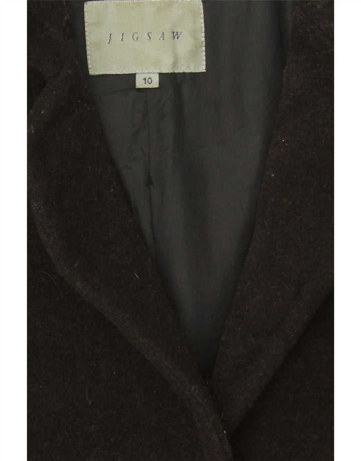 JIGSAW Womens Overcoat UK 10 Small Black Wool Vintage Jigsaw and Second-Hand Jigsaw from Messina Hembry 