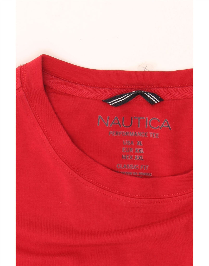 NAUTICA Mens T-Shirt 2XL Red Cotton Vintage Nautica and Second-Hand Nautica from Messina Hembry 