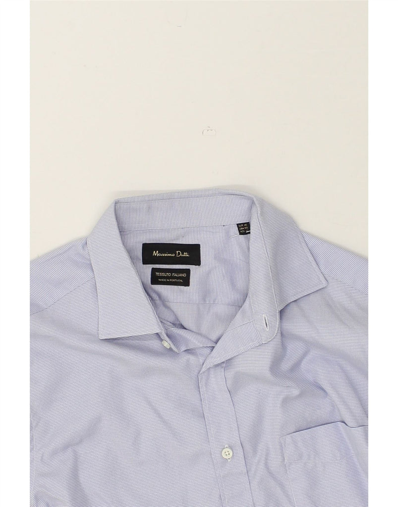 MASSIMO DUTTI Mens Shirt Size 40 Medium Blue Check | Vintage Massimo Dutti | Thrift | Second-Hand Massimo Dutti | Used Clothing | Messina Hembry 