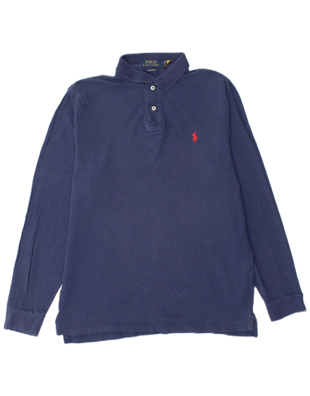 POLO RALPH LAUREN Mens Custom Slim Fit Polo Shirt Large Navy Blue