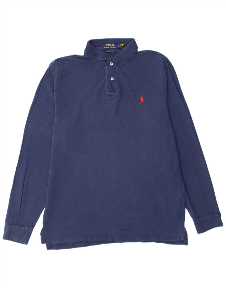 POLO RALPH LAUREN Mens Custom Slim Fit Polo Shirt Large Navy Blue