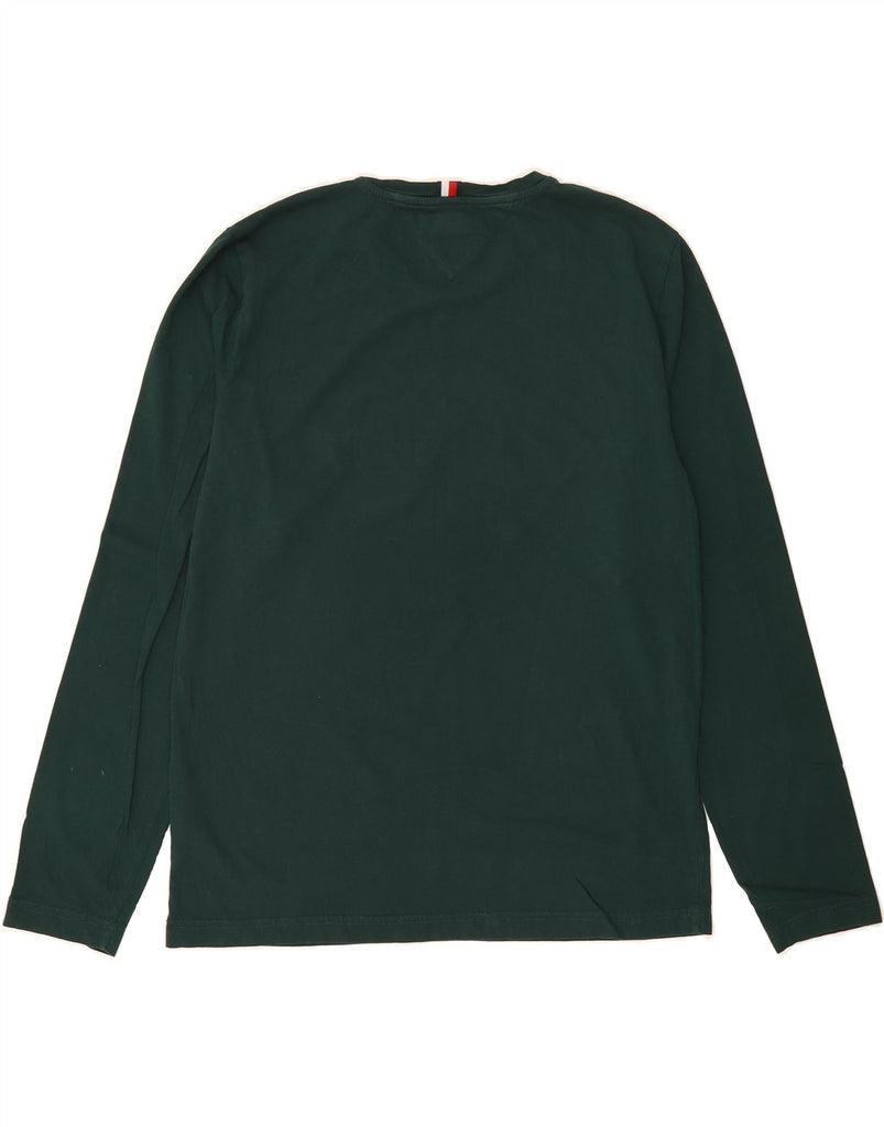 TOMMY HILFIGER Mens Graphic Top Long Sleeve XL Green Cotton Vintage Tommy Hilfiger and Second-Hand Tommy Hilfiger from Messina Hembry 