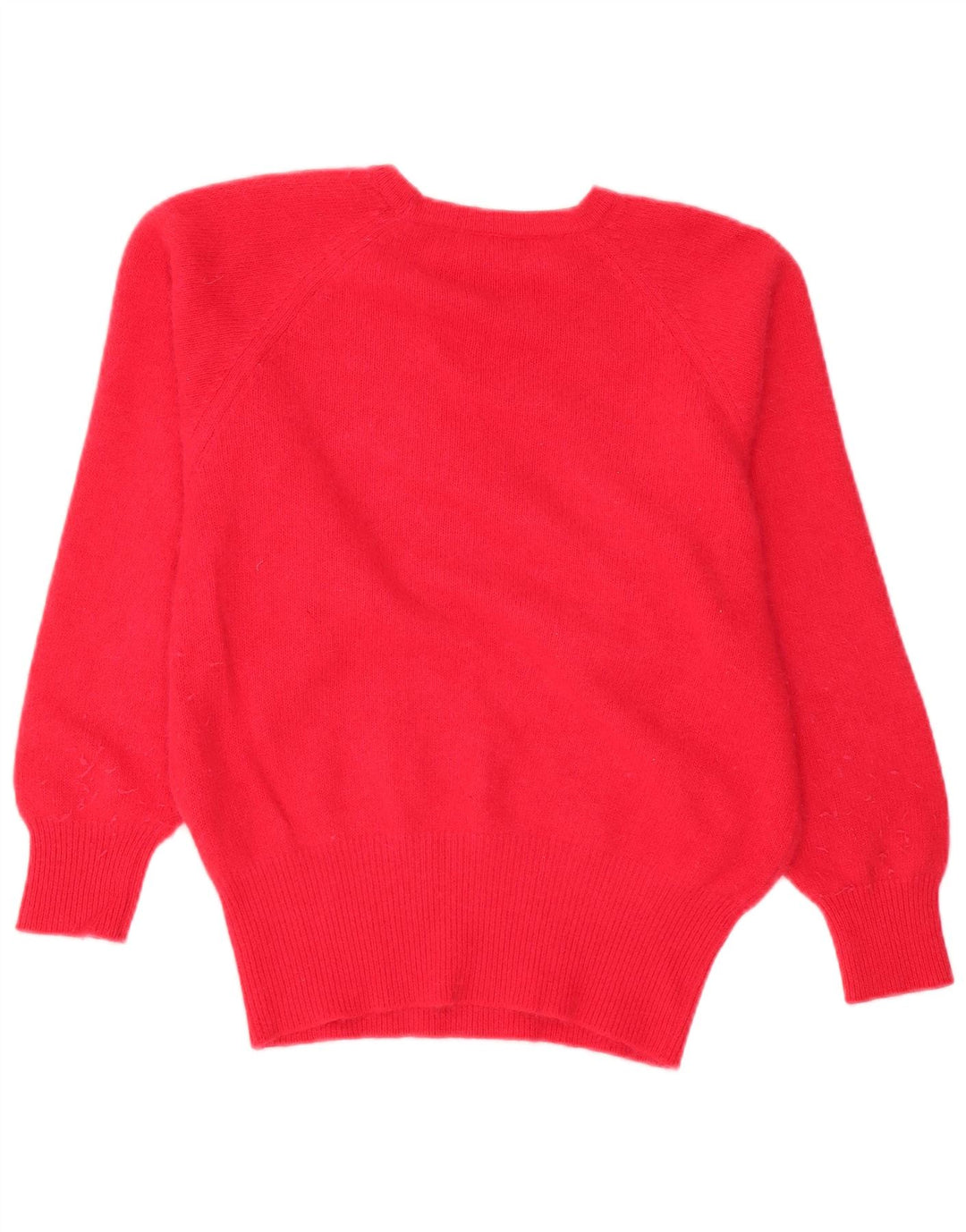 Vintage Womens Crew Neck Jumper Sweater EU 38 Medium Red Angora