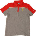 PUMA Boys Graphic Polo Shirt 15-16 Years Grey Colourblock Vintage Puma and Second-Hand Puma from Messina Hembry 