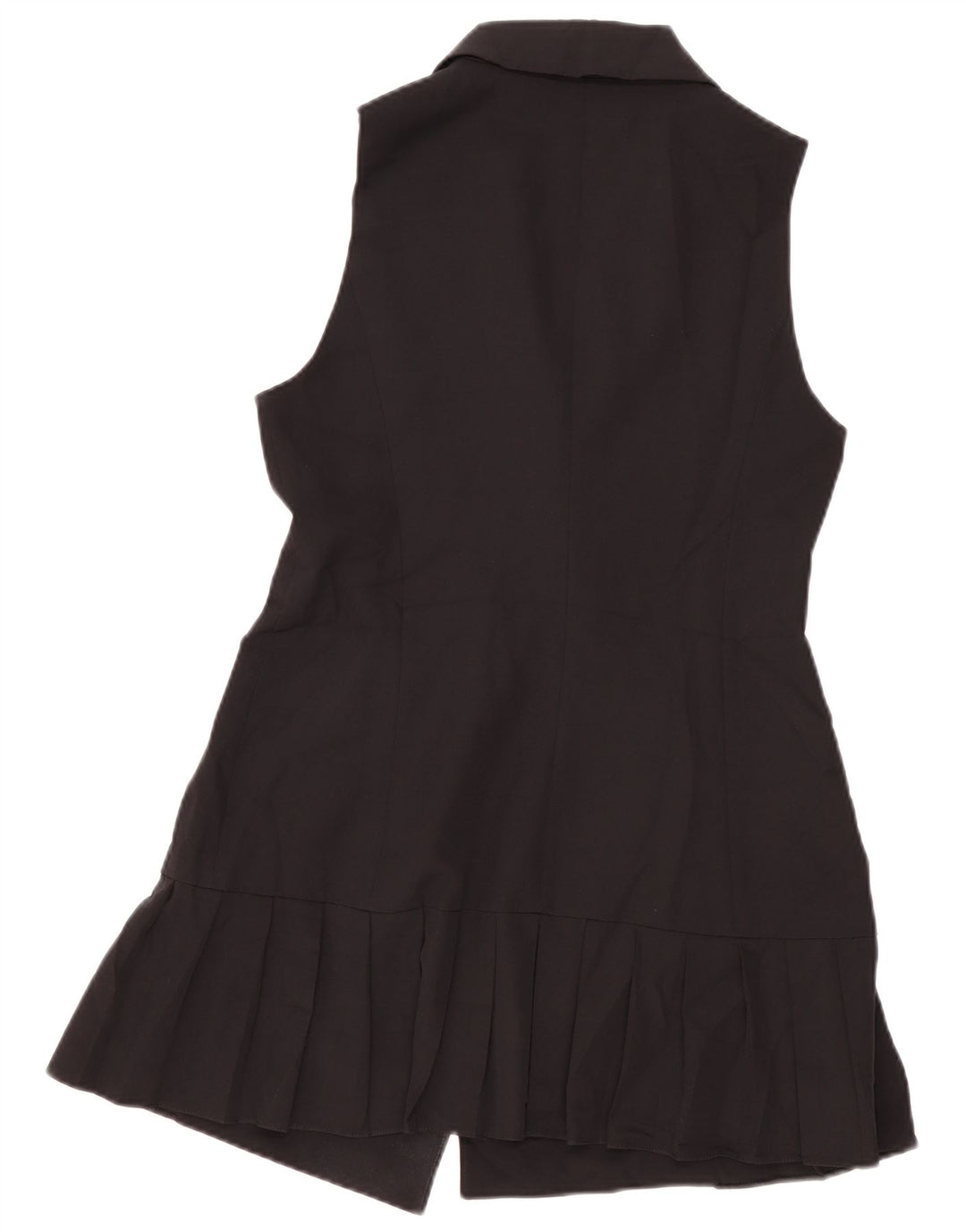 Zara Womens Sleeveless Double Breasted Coat UK 12 Medium Black