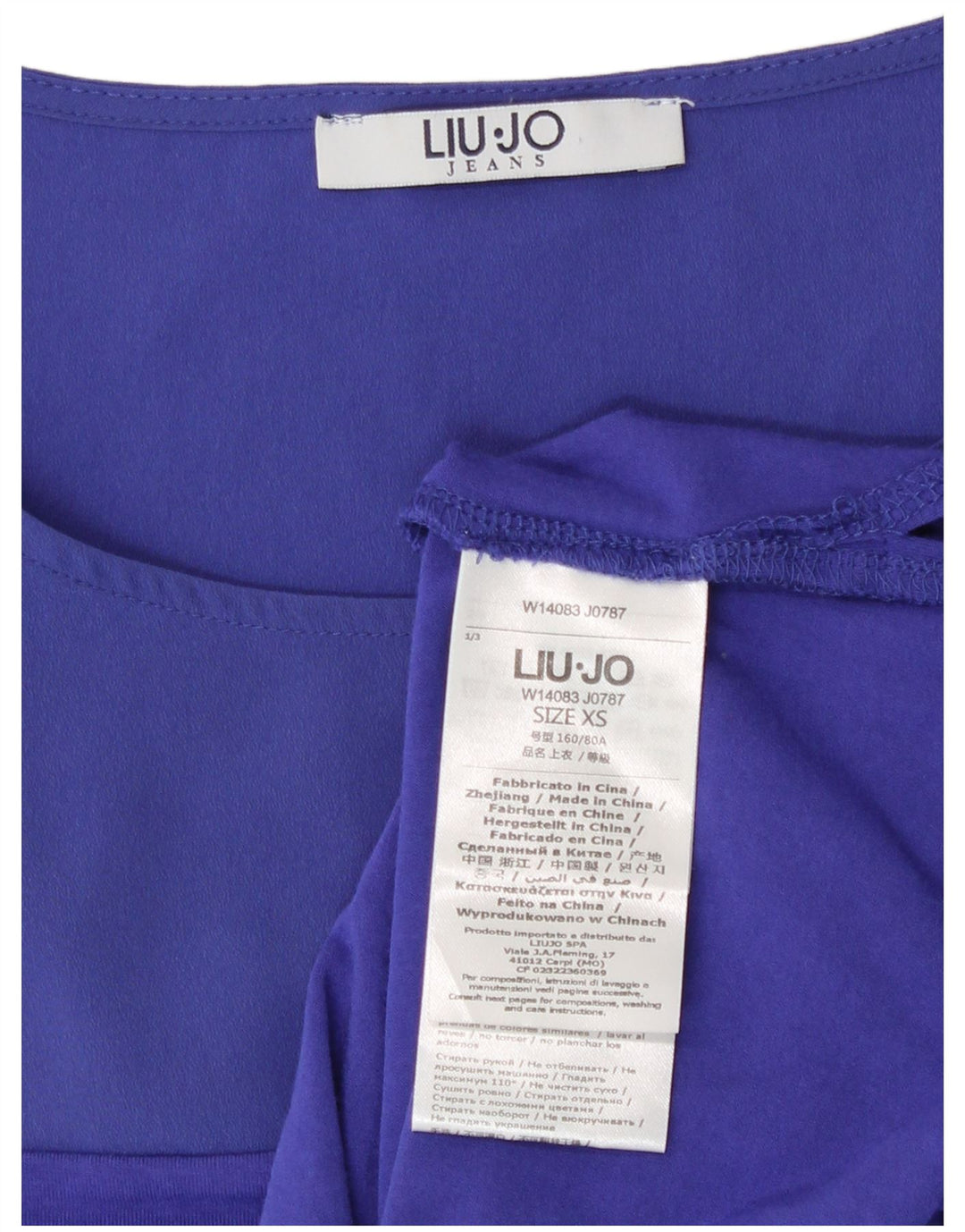 Liu Jo Womens Vest Top UK 6 XS Blue Viscose