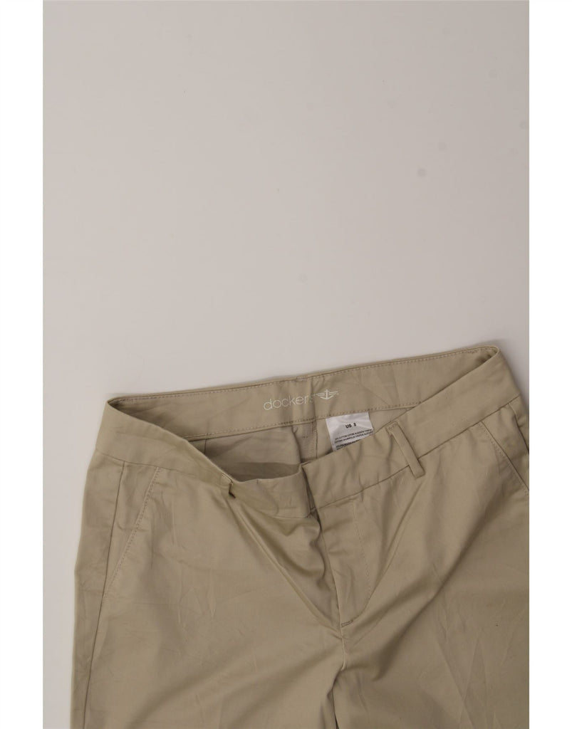 DOCKERS Womens Straight Capri Trousers US 8 Medium W30 L20 Beige Cotton Vintage Dockers and Second-Hand Dockers from Messina Hembry 