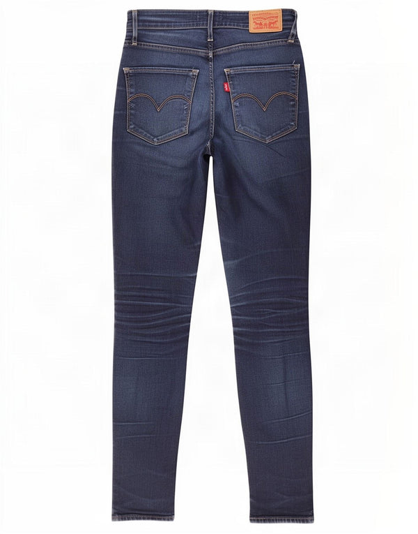 Levi's Womens 721 High Rise Skinny Jeans W26 L28 Navy Blue Cotton
