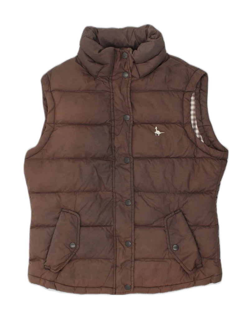 JACK WILLS Womens Padded Gilet UK 12 Medium  Brown Nylon | Vintage Jack Wills | Thrift | Second-Hand Jack Wills | Used Clothing | Messina Hembry 