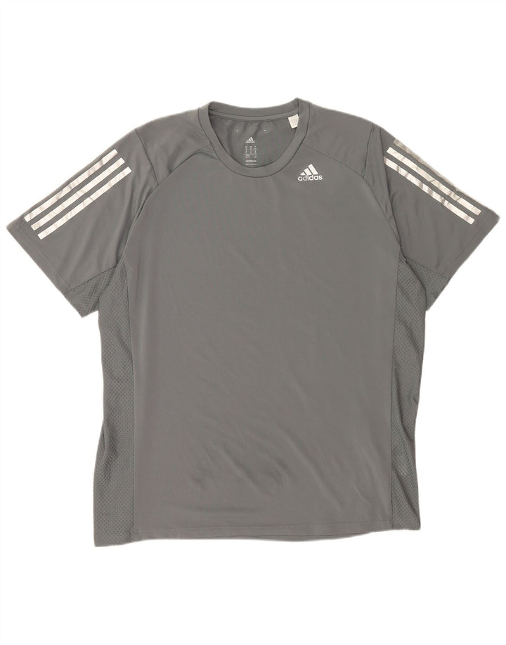 Adidas Mens Climacool T-Shirt Top XL Grey Polyester