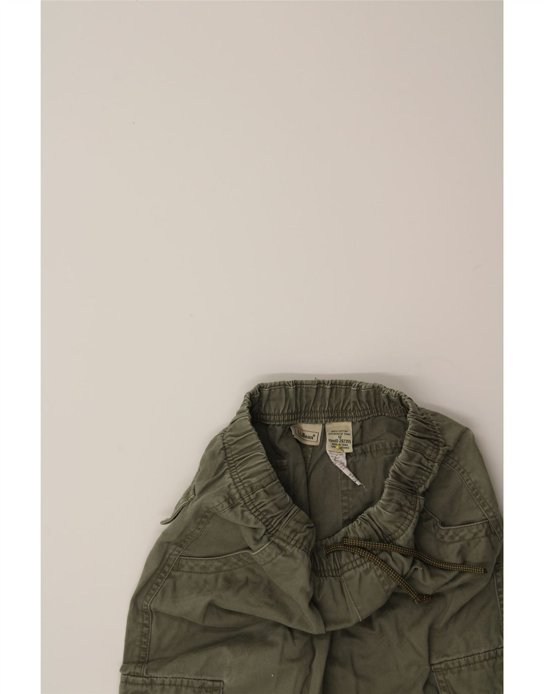 L.L.BEAN Boys Cargo Shorts 11-12 Years W24 Green Cotton Vintage L.L.Bean and Second-Hand L.L.Bean from Messina Hembry 