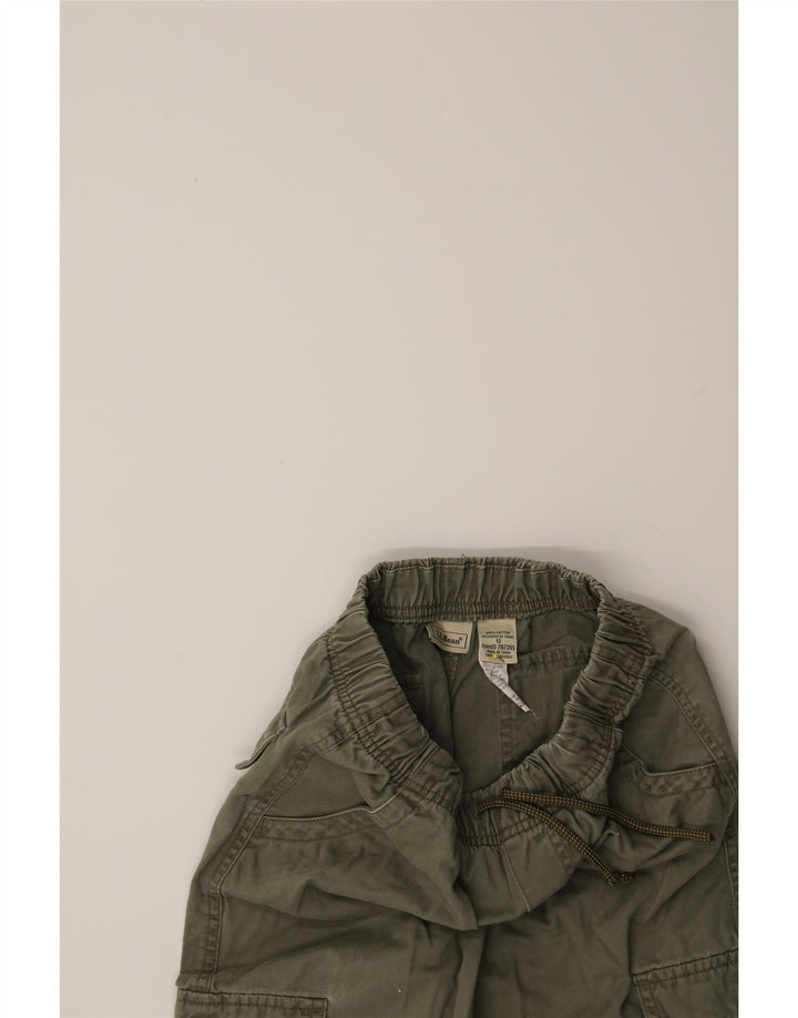 L.L.BEAN Boys Cargo Shorts 11-12 Years W24 Green Cotton Vintage L.L.Bean and Second-Hand L.L.Bean from Messina Hembry 