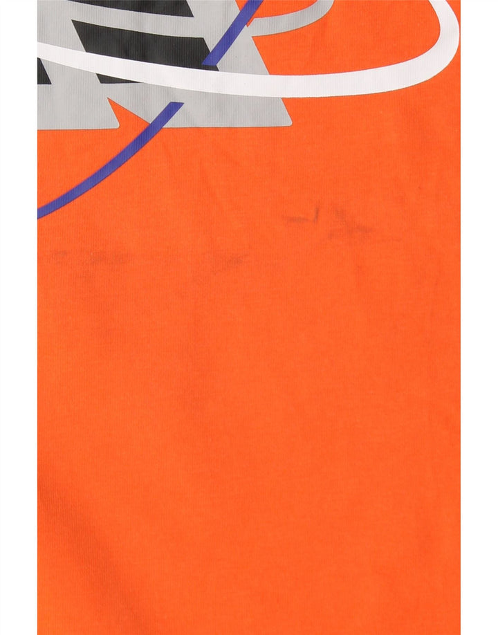 Adidas Mens Graphic T-Shirt Top Small Orange Cotton