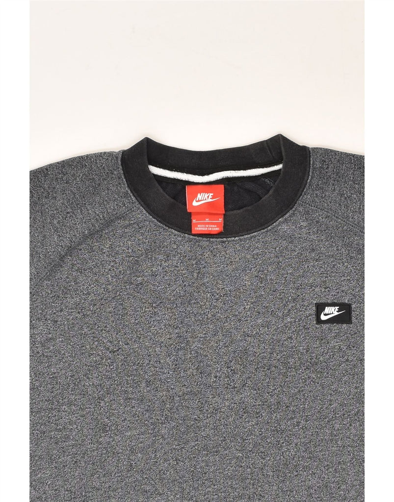 NIKE Mens Sweatshirt Jumper Medium Grey Cotton | Vintage Nike | Thrift | Second-Hand Nike | Used Clothing | Messina Hembry 