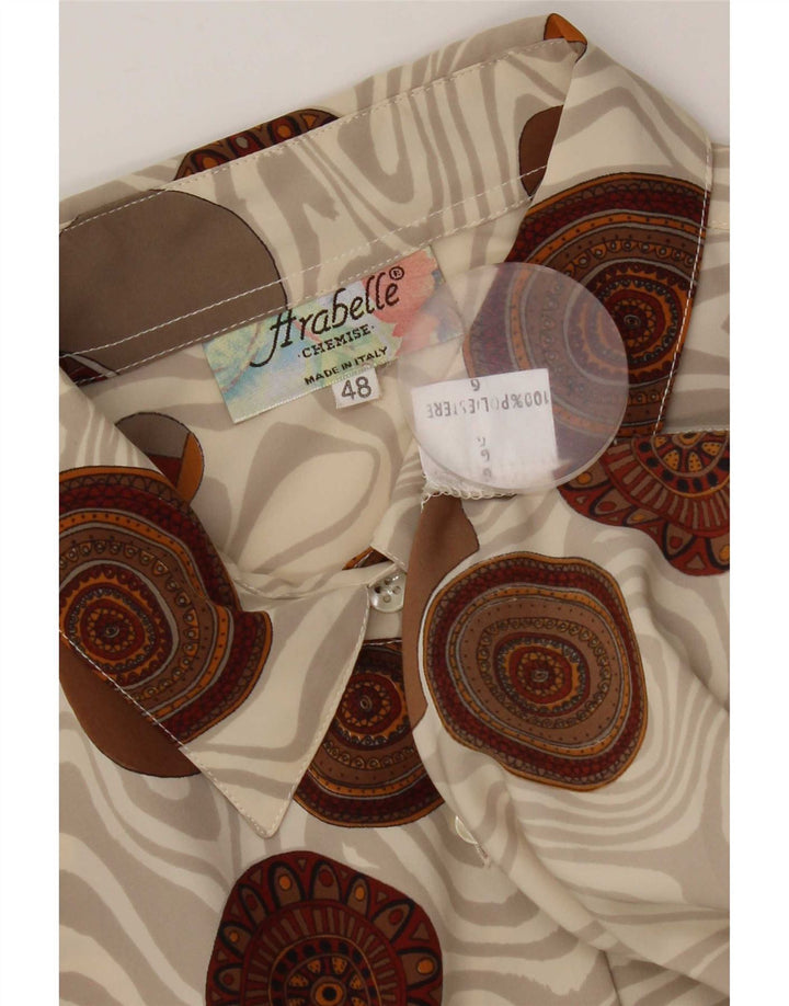 Vintage Womens Shirt Blouse IT 48 XL Multicoloured Geometric Polyester