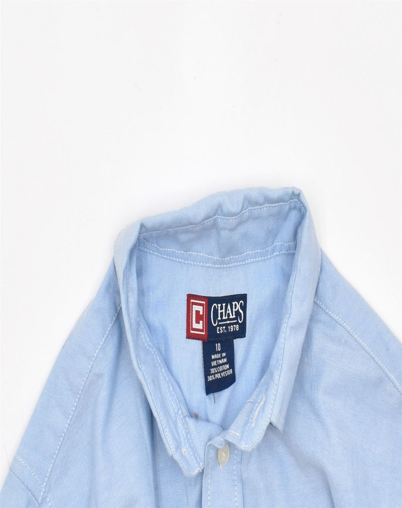 CHAPS Boys Shirt 9-10 Years Blue Cotton | Vintage | Thrift | Second-Hand | Used Clothing | Messina Hembry 